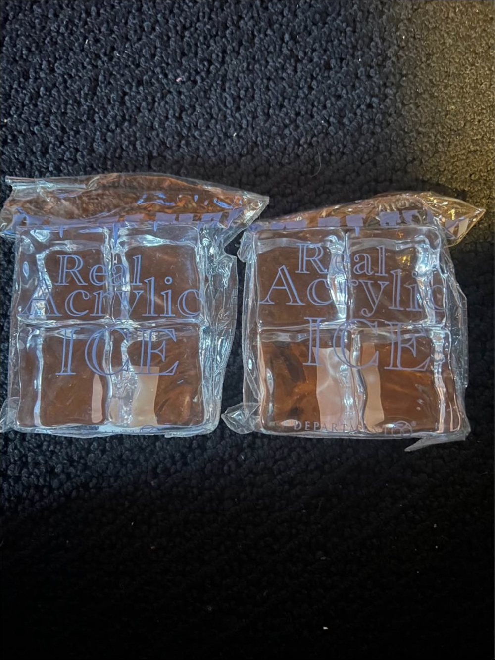 Department 56 Clear Acrylic Ice Cube Decorative Accent - Set of 4 per package